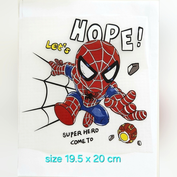 Iron on Heat transfer Spiderman Medium size - Picture 4 of 4